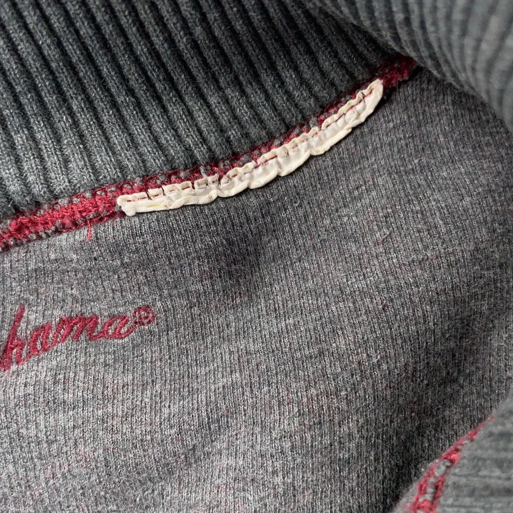 Tommy Bahama Sweater Mens 2XL Red 1/4 Zip Pullover Ribbed Cotton Sweatshirt